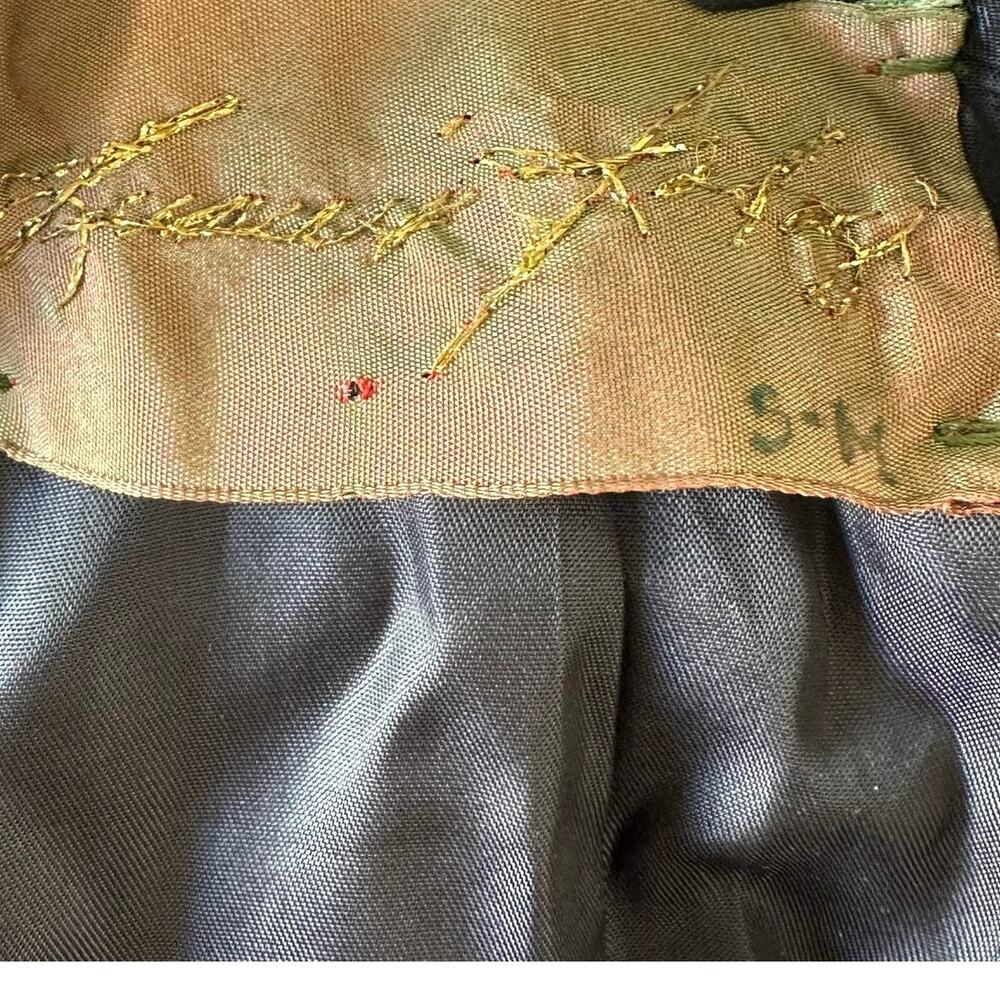 M Jacket revamped vintage blazer embellished upcycled lace doilies appliqués - Picture 6 of 8